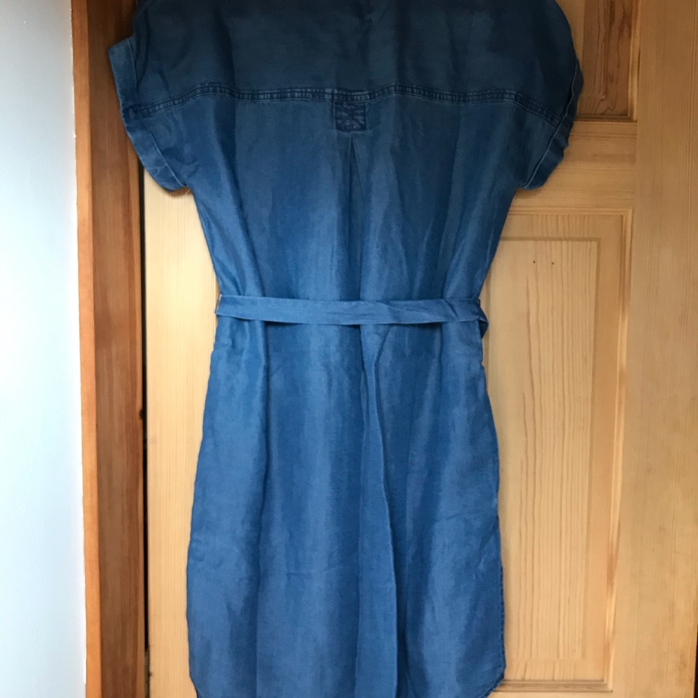 Chambray shirt dress.